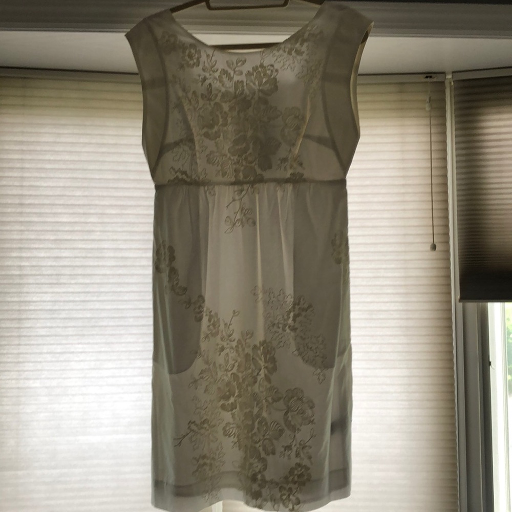 NWT J. Crew white embroidered cap-sleeved dress